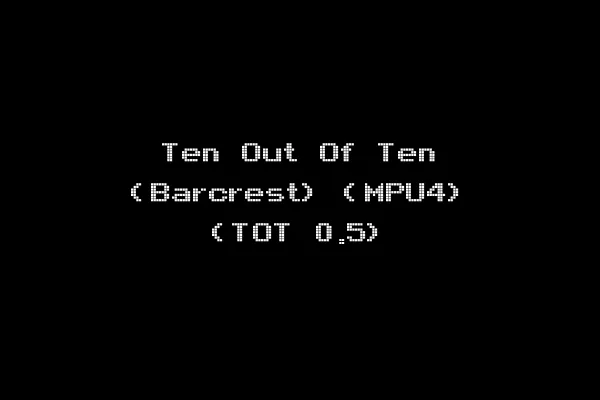 Ten Out Of Ten (Barcrest) (MPU4) (TOT 0.5)