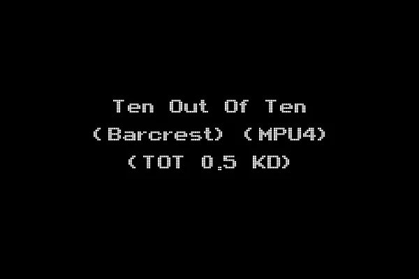 Ten Out Of Ten (Barcrest) (MPU4) (TOT 0.5 KD)