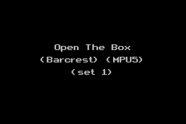 Open The Box (Barcrest) (MPU5) (set 1)
