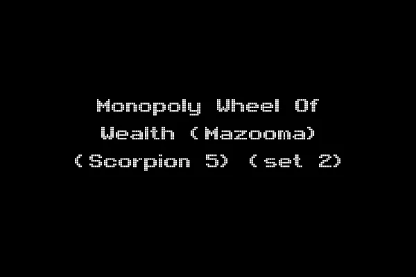 Monopoly Wheel Of Wealth (Mazooma) (Scorpion 5) (set 2)