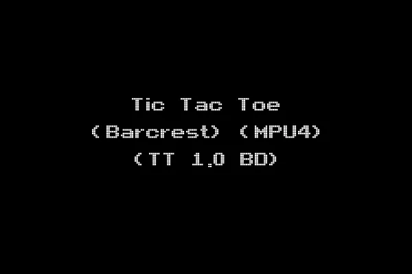 Tic Tac Toe (Barcrest) (MPU4) (TT 1.0 BD)