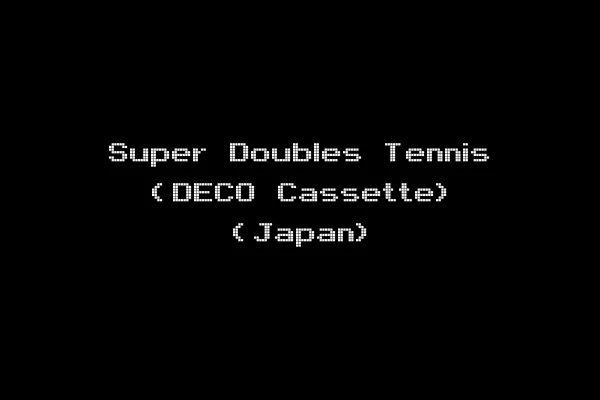 Super Doubles Tennis (DECO Cassette) (Japan)