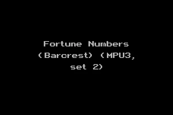 Fortune Numbers (Barcrest) (MPU3, set 2)