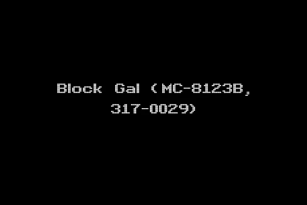 Block Gal (MC-8123B, 317-0029)