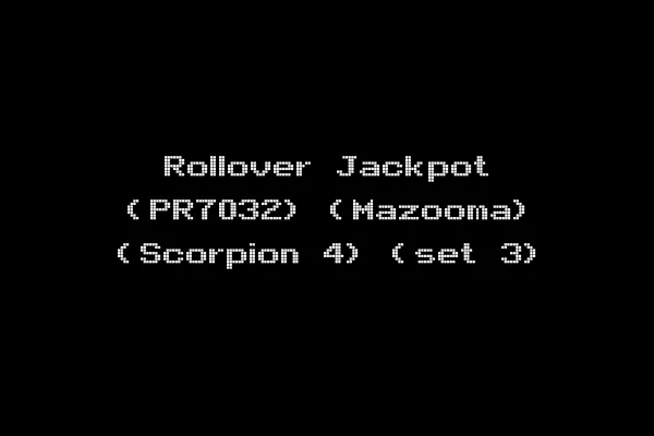 Rollover Jackpot (PR7032) (Mazooma) (Scorpion 4) (set 3)