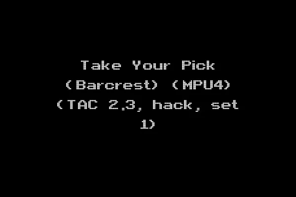 Take Your Pick (Barcrest) (MPU4) (TAC 2.3, hack, set 1)