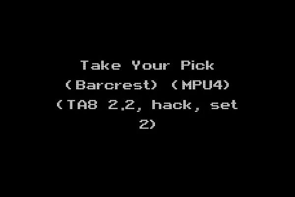 Take Your Pick (Barcrest) (MPU4) (TA8 2.2, hack, set 2)