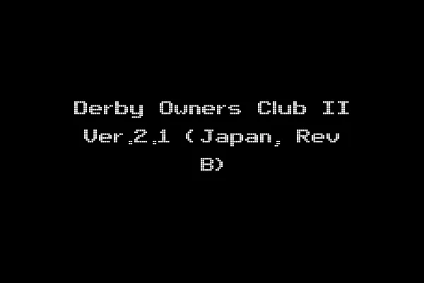 Derby Owners Club II Ver.2.1 (Japan, Rev B)