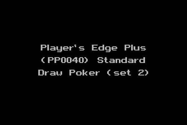 Player's Edge Plus (PP0040) Standard Draw Poker (set 2)