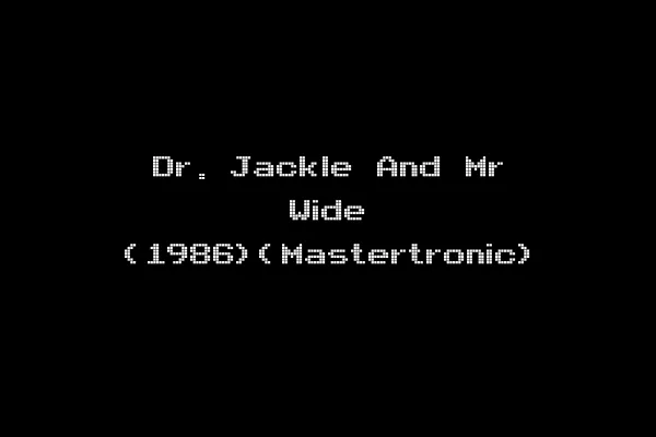Dr. Jackle And Mr Wide (1986)(Mastertronic)