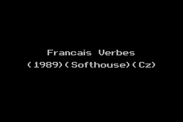 Francais Verbes (1989)(Softhouse)(Cz)