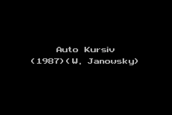Auto Kursiv (1987)(W. Janowsky)