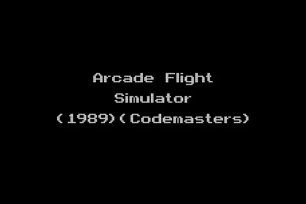 Arcade Flight Simulator (1989)(Codemasters)