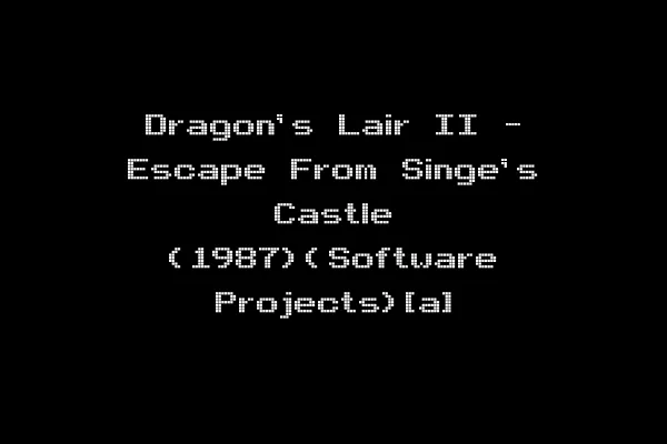 Dragon's Lair II - Escape From Singe's Castle (1987)(Software Projects)[a]