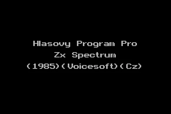 Hlasovy Program Pro Zx Spectrum (1985)(Voicesoft)(Cz)