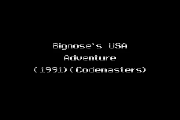 Bignose's USA Adventure (1991)(Codemasters)
