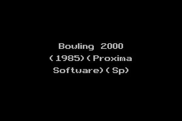 Bowling 2000 (1985)(Proxima Software)(Sp)