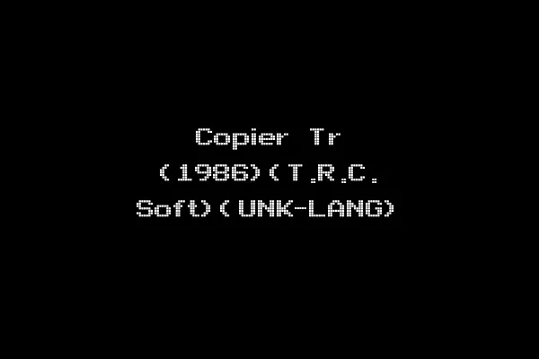 Copier Tr (1986)(T.R.C. Soft)(UNK-LANG)
