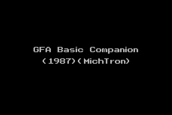 GFA Basic Companion (1987)(MichTron)
