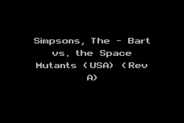 Simpsons, The - Bart vs. the Space Mutants (USA) (Rev A)
