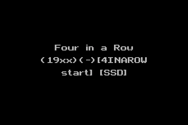 Four in a Row (19xx)(-)[4INAROW start] [SSD]