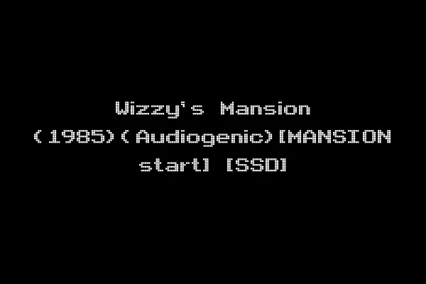 Wizzy's Mansion (1985)(Audiogenic)[MANSION start] [SSD]