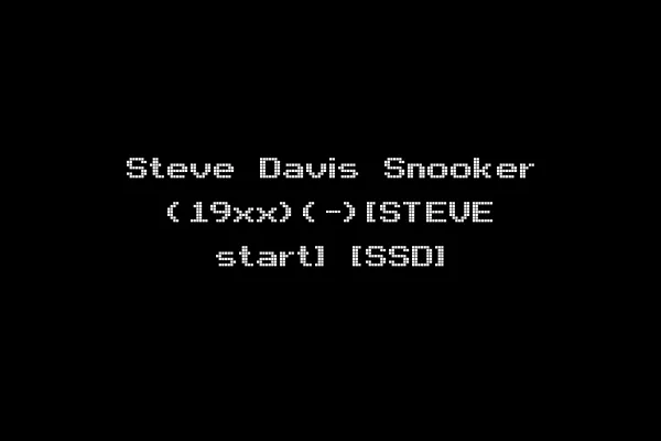 Steve Davis Snooker (19xx)(-)[STEVE start] [SSD]