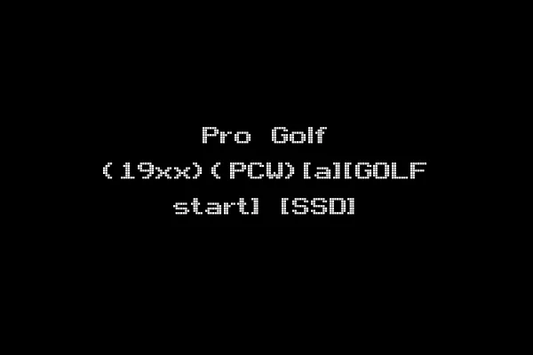 Pro Golf (19xx)(PCW)[a][GOLF start] [SSD]