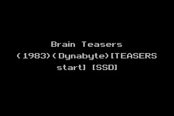 Brain Teasers (1983)(Dynabyte)[TEASERS start] [SSD]