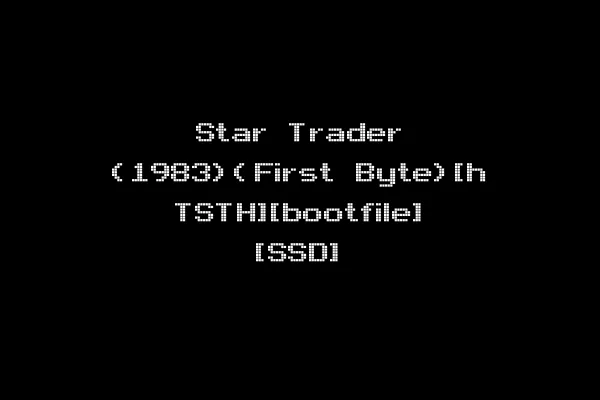 Star Trader (1983)(First Byte)[h TSTH][bootfile] [SSD]