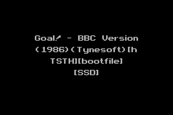 Goal! - BBC Version (1986)(Tynesoft)[h TSTH][bootfile] [SSD]