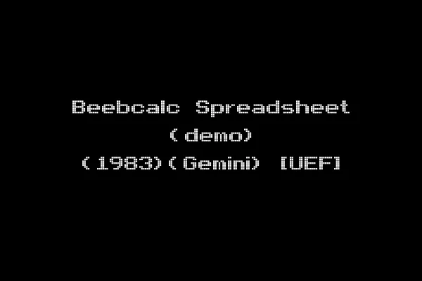 Beebcalc Spreadsheet (demo) (1983)(Gemini) [UEF]