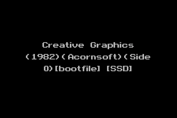 Creative Graphics (1982)(Acornsoft)(Side 0)[bootfile] [SSD]