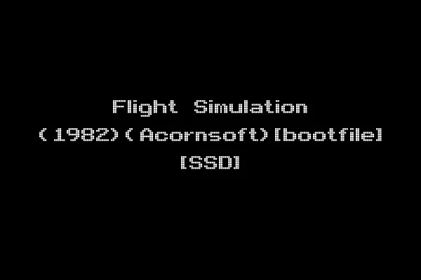 Flight Simulation (1982)(Acornsoft)[bootfile] [SSD]