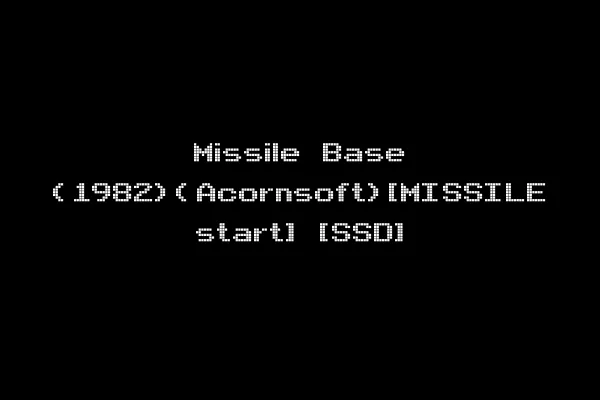 Missile Base (1982)(Acornsoft)[MISSILE start] [SSD]