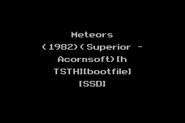 Meteors (1982)(Superior - Acornsoft)[h TSTH][bootfile] [SSD]