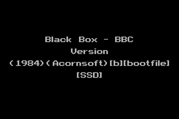 Black Box - BBC Version (1984)(Acornsoft)[b][bootfile] [SSD]