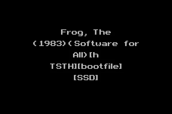 Frog, The (1983)(Software for All)[h TSTH][bootfile] [SSD]