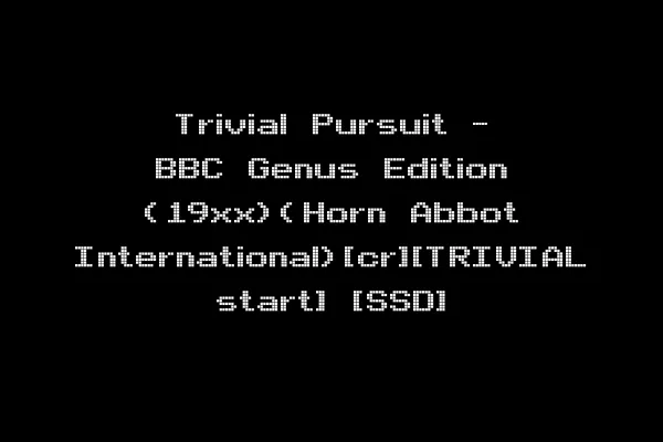 Trivial Pursuit - BBC Genus Edition (19xx)(Horn Abbot International)[cr][TRIVIAL start] [SSD]