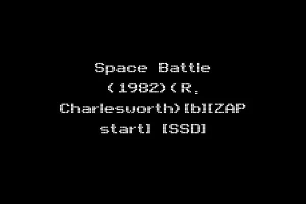 Space Battle (1982)(R. Charlesworth)[b][ZAP start] [SSD]