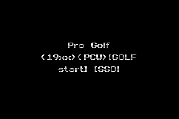 Pro Golf (19xx)(PCW)[GOLF start] [SSD]