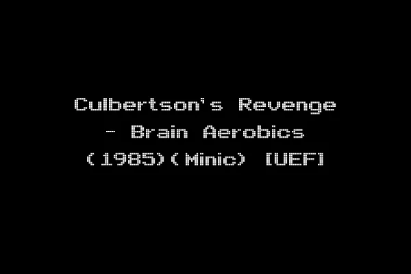 Culbertson's Revenge - Brain Aerobics (1985)(Minic) [UEF]