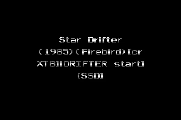 Star Drifter (1985)(Firebird)[cr XTB][DRIFTER start] [SSD]