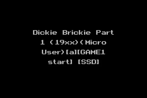 Dickie Brickie Part 1 (19xx)(Micro User)[a][GAME1 start] [SSD]