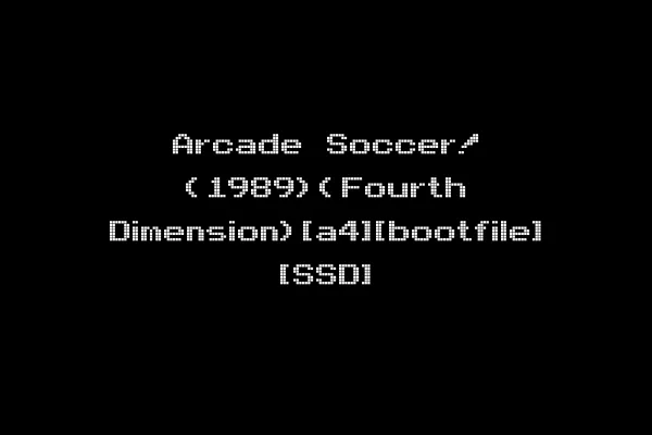 Arcade Soccer! (1989)(Fourth Dimension)[a4][bootfile] [SSD]