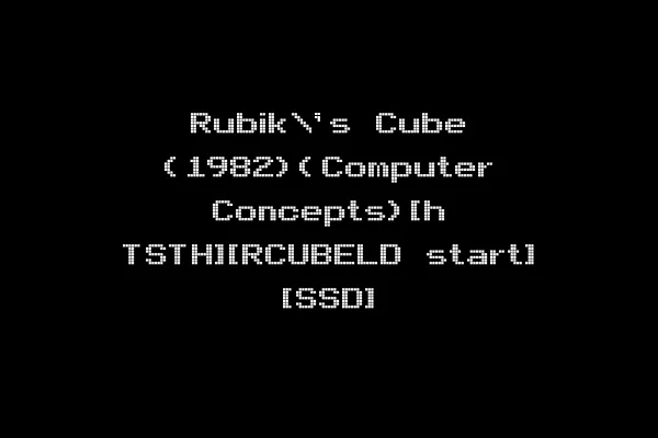 Rubik\'s Cube (1982)(Computer Concepts)[h TSTH][RCUBELD start] [SSD]