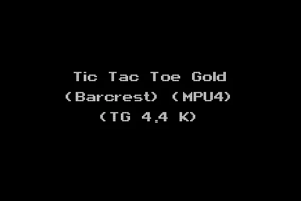 Tic Tac Toe Gold (Barcrest) (MPU4) (TG 4.4 K)