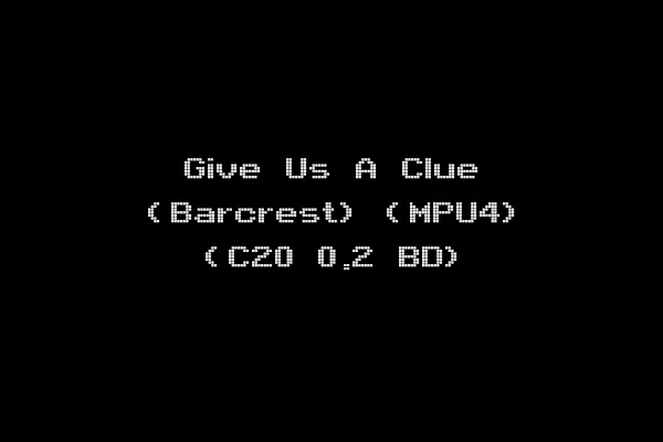 Give Us A Clue (Barcrest) (MPU4) (C20 0.2 BD)