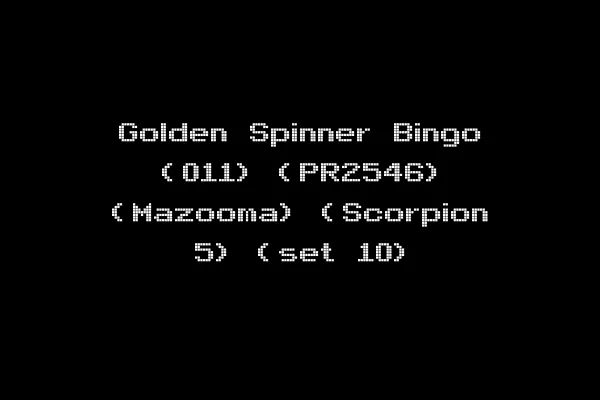 Golden Spinner Bingo (011) (PR2546) (Mazooma) (Scorpion 5) (set 10)