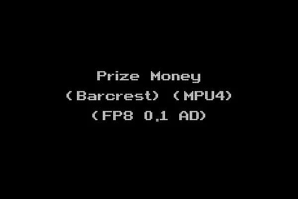 Prize Money (Barcrest) (MPU4) (FP8 0.1 AD)